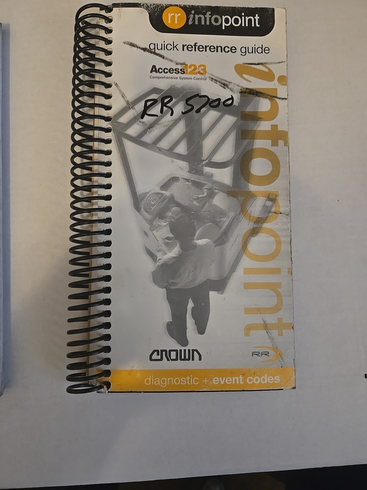 Crown RR 5700 Forklift Quick Reference Guide,Codes ,Diagnostic&Trouble Shooting