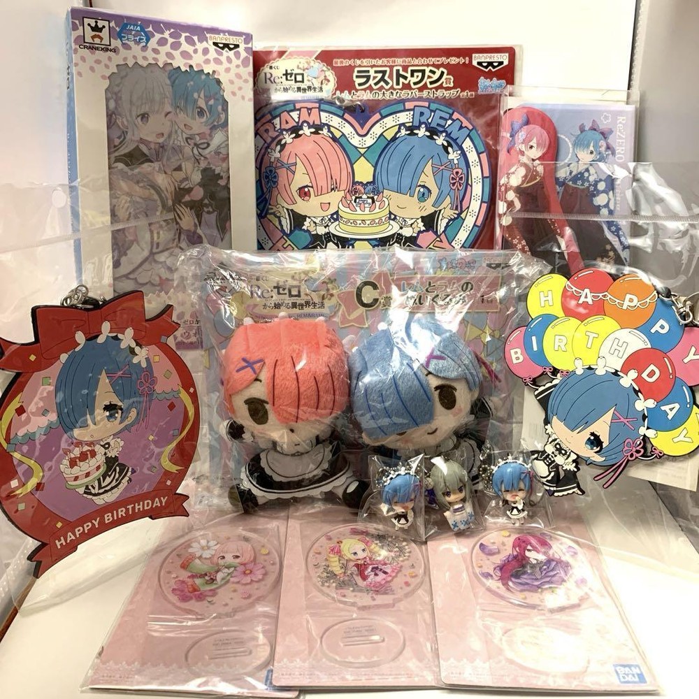 Re zero Goods Lot of set Emilia Rem Ram Beatrice Anime Character Bulk sale