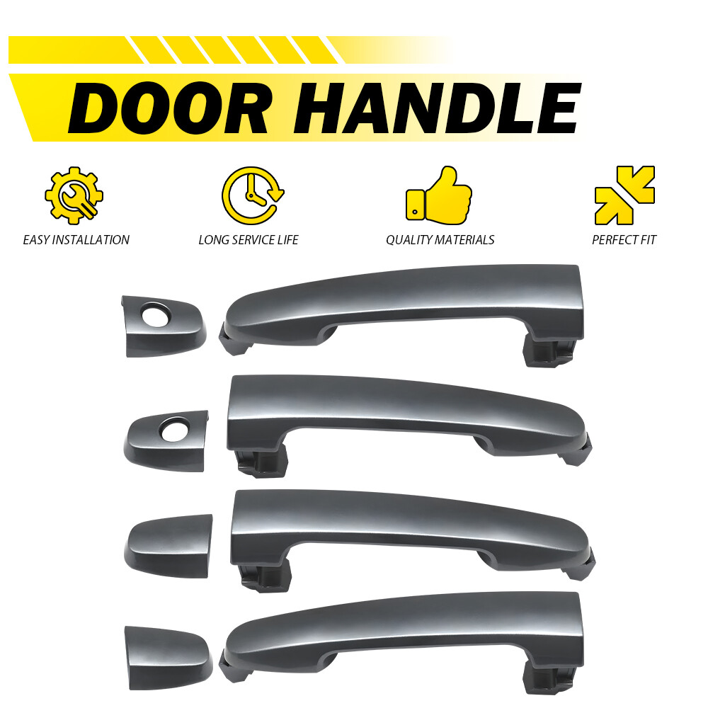 Front Rear Left Right Side Exterior Door Handle Set For 2003-2013 Toyota Corolla