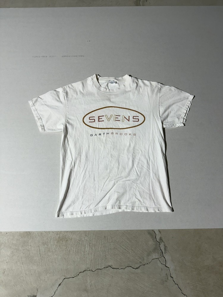 Garth Brooks Sevens World Tour 1998 White T Shirt L Beefy Tee Concert