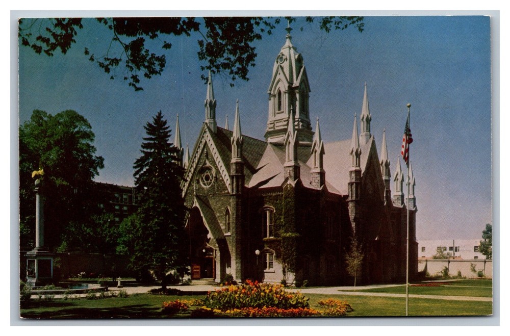 Salt Lake City, UT Utah, Assembly Hall Temple Square, Street View Postcard