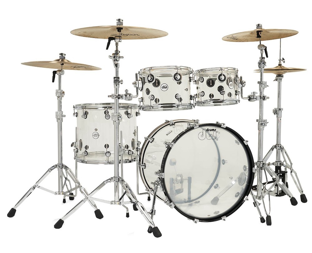 DW Design Series 4-pc Acrylic Shell Pack Clear w/ 22