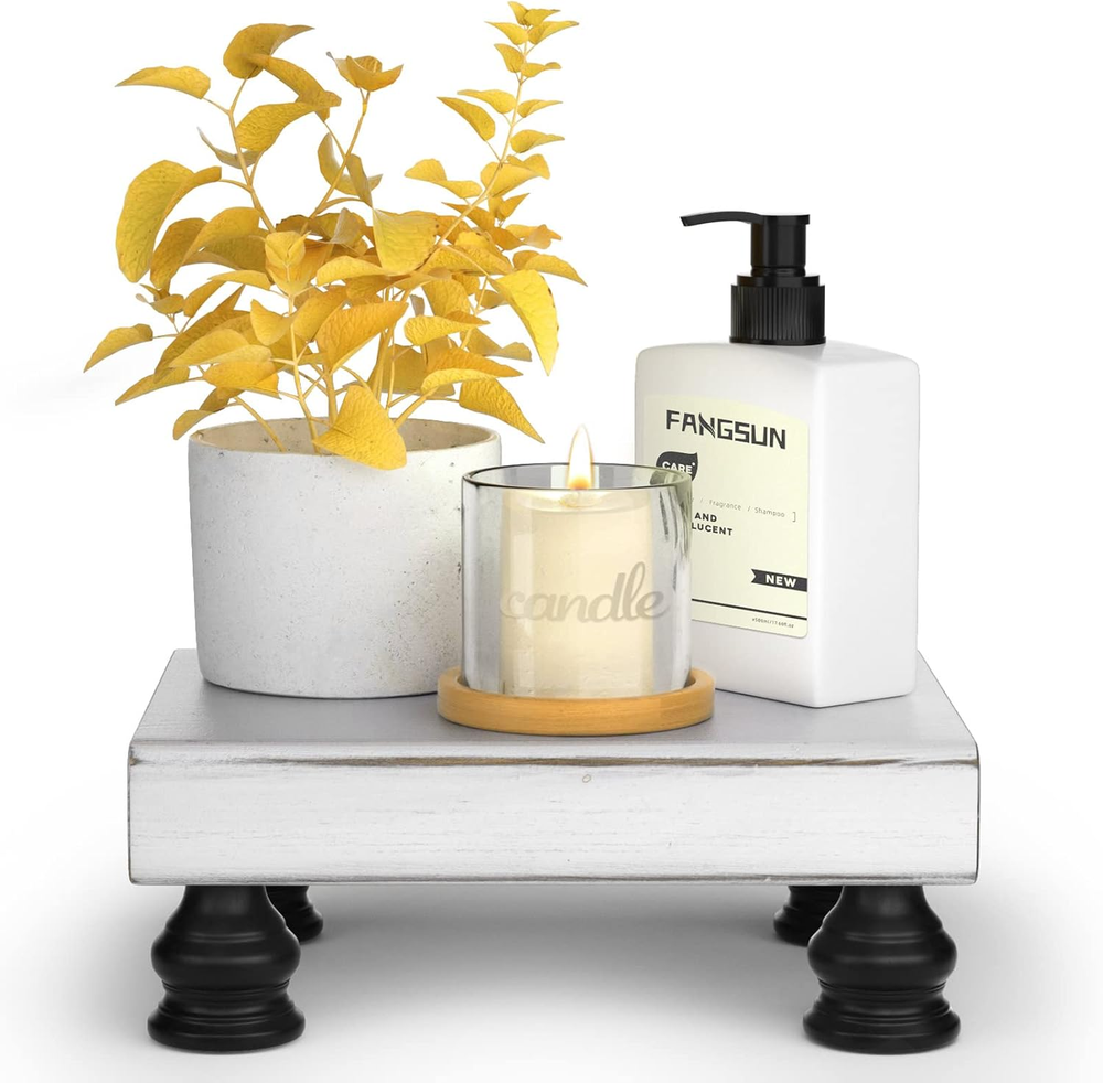 Rustic Farmhouse Wood Display Risers and Pedestal Stands for Decor