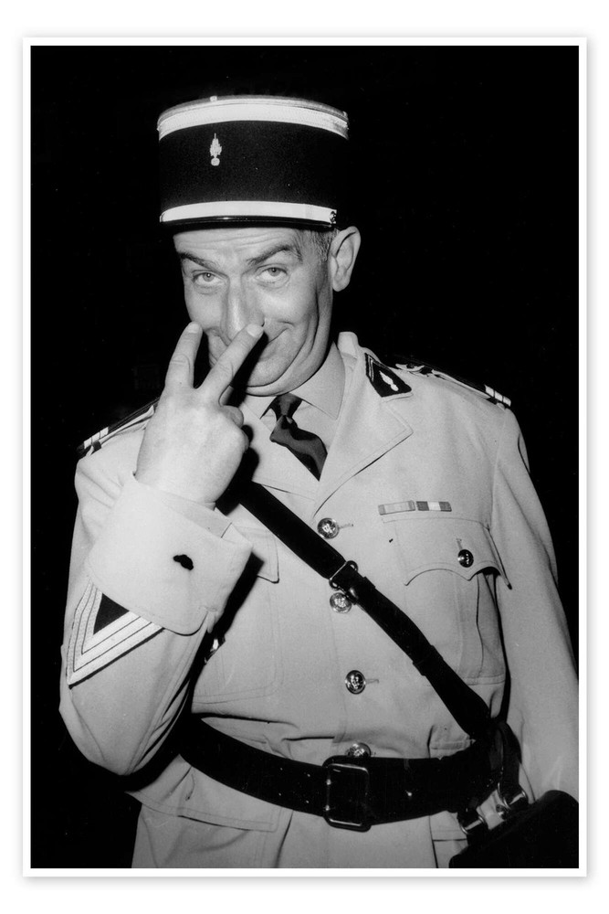 Louis de Funes 1971 Vintage Matte Poster Classic Film Art