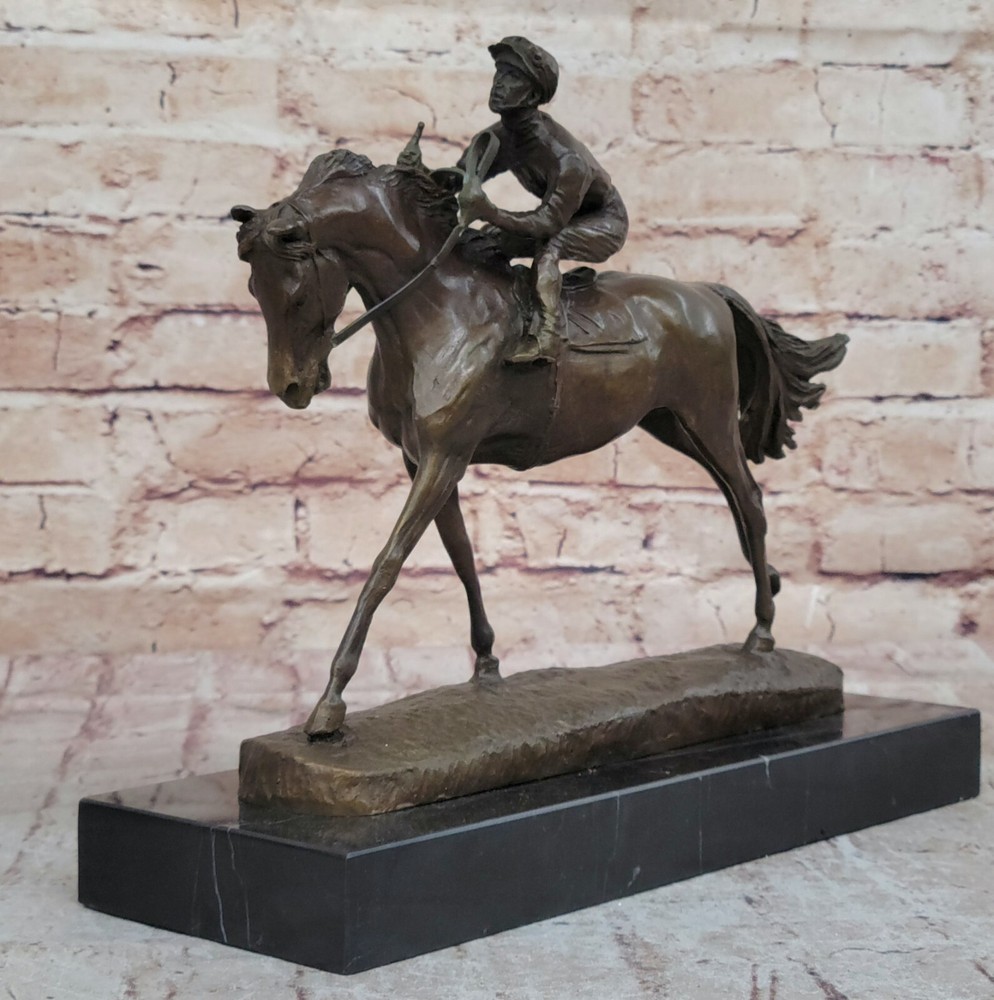 Handmade Horse and Jockey Sculpture Handcrafted Detailed Masterpiece Figure