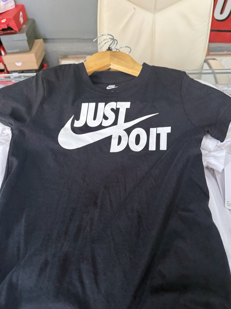 Nike Just Do It Black Short Sleeve Crew Neck Logo Men's T-Shirt Size S