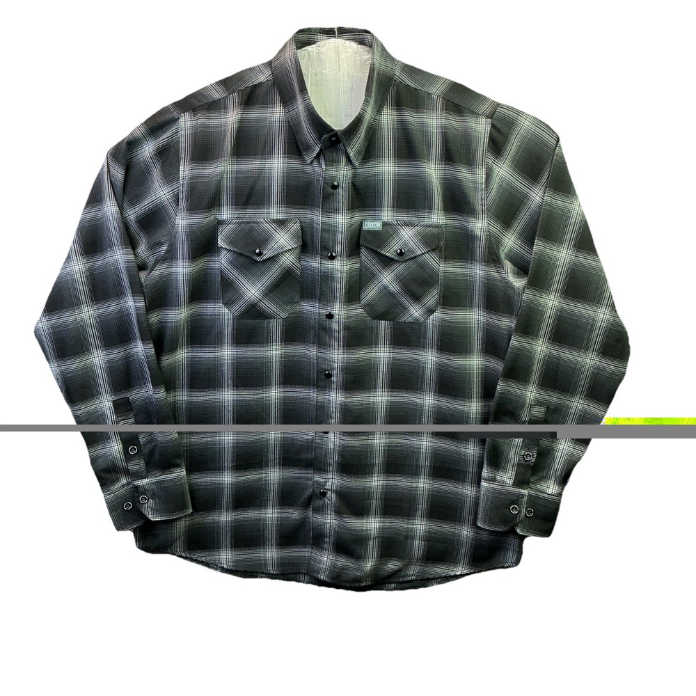 Dixxon Flannel Co The Static Shirt Mens XL Black Checkered Button Up Western