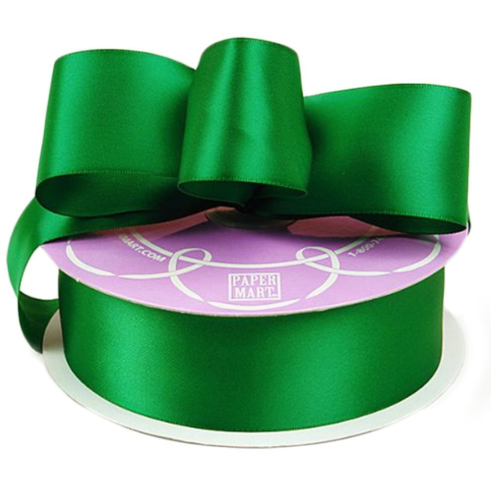 Emerald Green Satin Ribbon 1.5 Inch Double Faced 50 Yard Roll