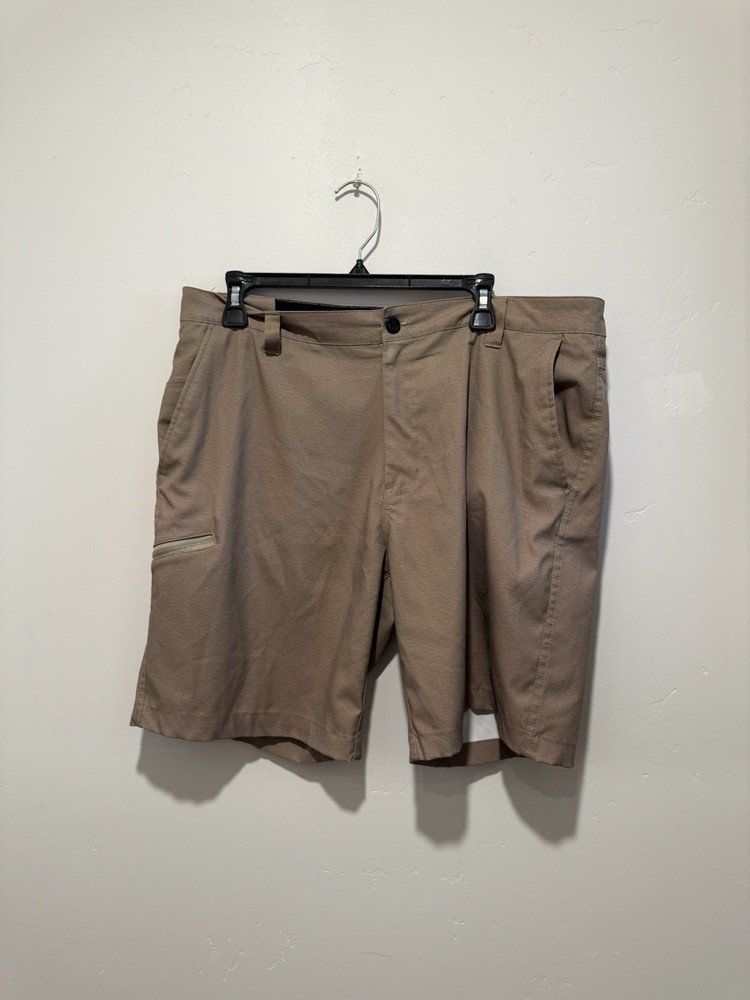 Hawke & Co Shorts Mens Size 36/W Brown Performance Chinos Stretch Golf Outdoors