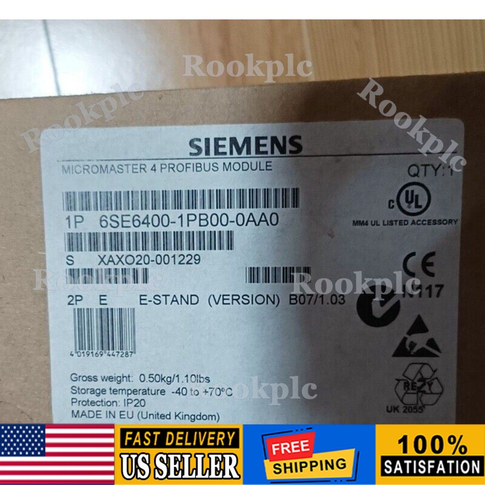 New Siemens 6SE6400-1PB00-0AA0 MICROMASTER 4 PROFIBUS module 6SE6 400-1PB00-0AA0