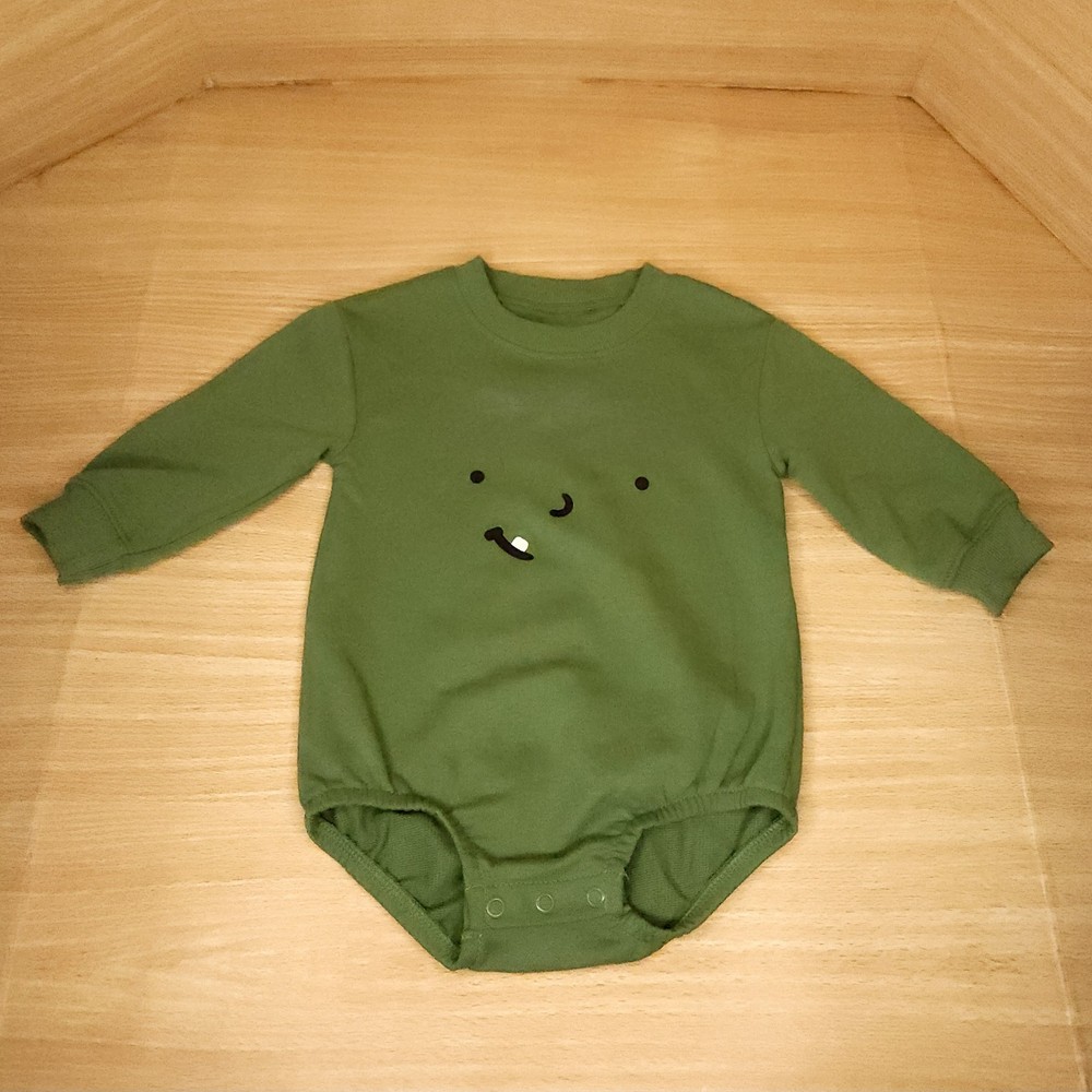 Carter's Toddler Boys Frankenstein Halloween Green Long Sleeve Shirt 9 Months