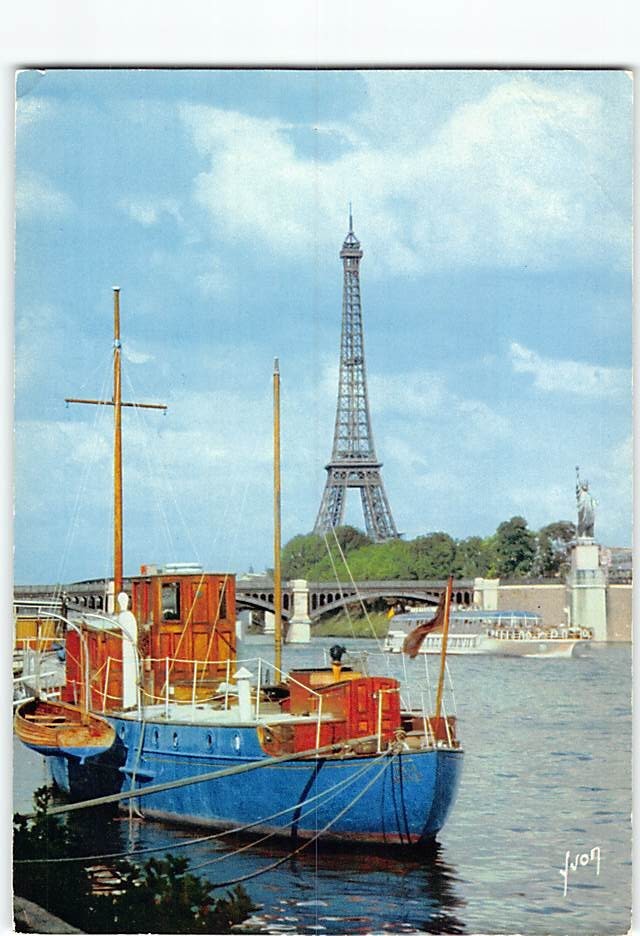 Postcard Eiffel Tower Paris France