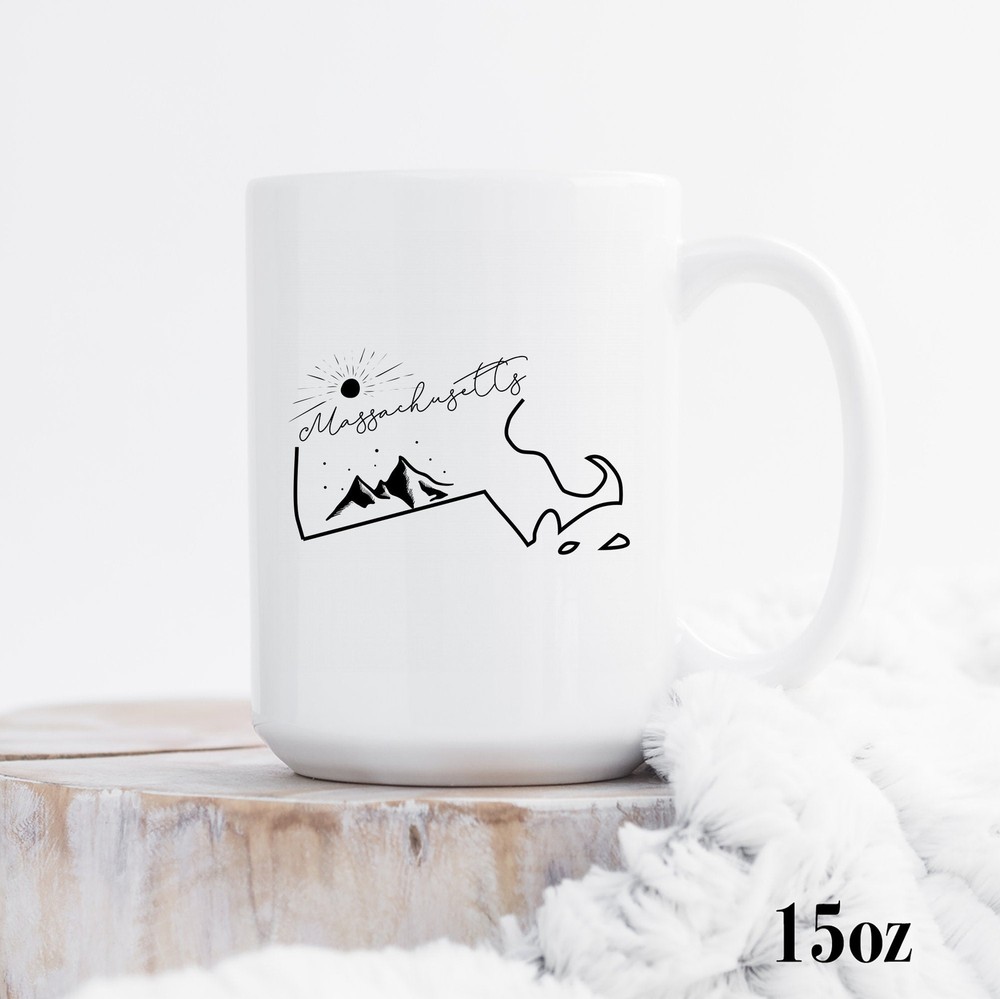Outdoor Enamel Camping Mug Gift for Massachusetts Adventurers