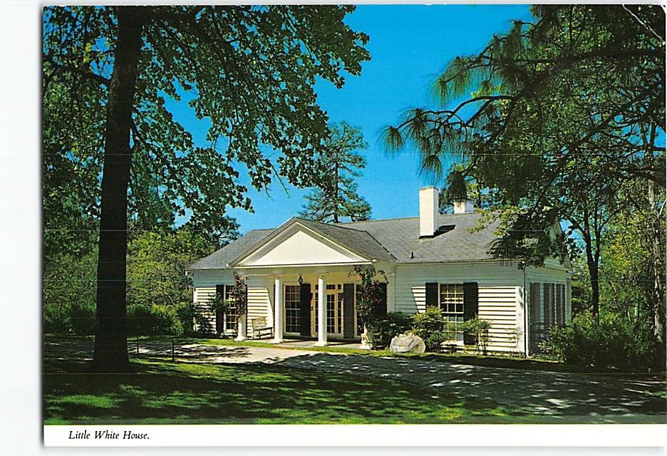Postcard Little White House Warm Springs Georgia USA