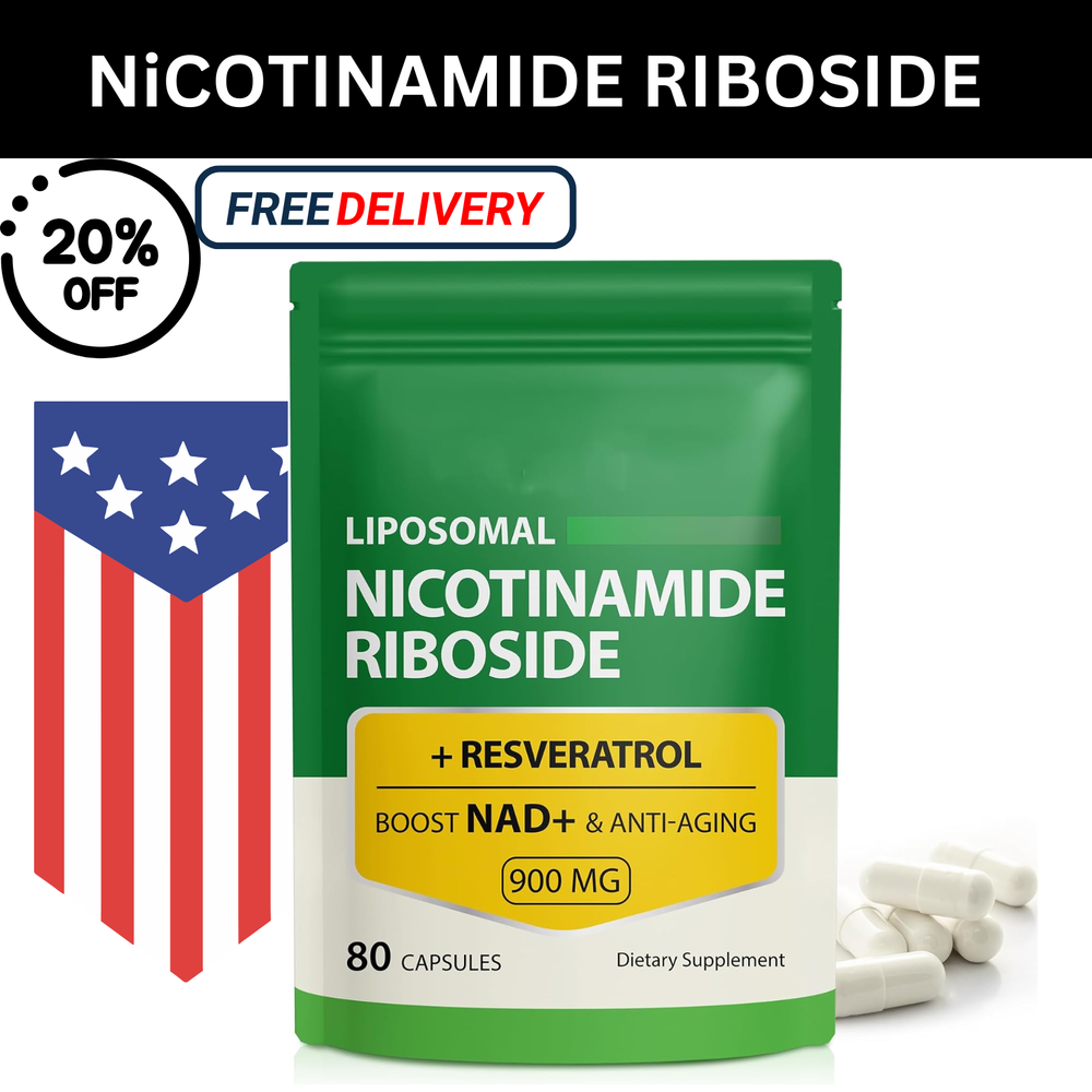 NAD+ Supplement for Anti-Aging Energy Focus & Nicotinamide Riboside Resveratrol