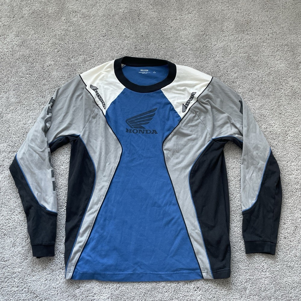 Hollister x Honda Graphic Shirt Men's Large Heavyweight Boxy Fit Long Sleeve