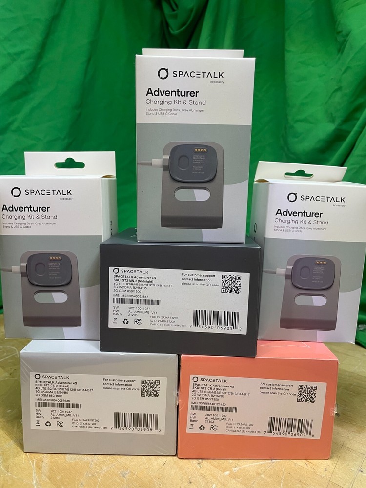 3 SPACETALK 4G Kids Smart Watches ST2 Bundle with Stands - Brand New