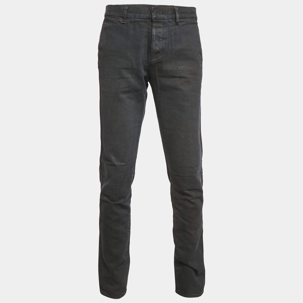 Prada Black Washed Denim Jeans M Waist 33