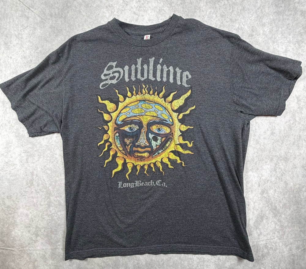 Sublime Band Graphic T Shirt Mens XL Sun Logo Short Sleeve Gray