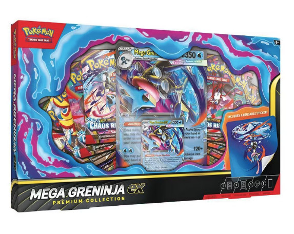 Pokemon TCG:  Mega Greninja ex Premium Collection 8 Packs + Promo Ships 7/3
