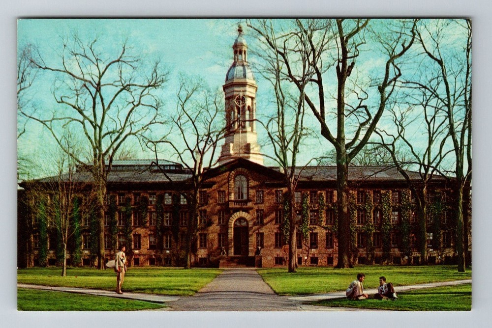 Princeton NJ-New Jersey Nassau Hall Princeton University Campus Vintage Postcard