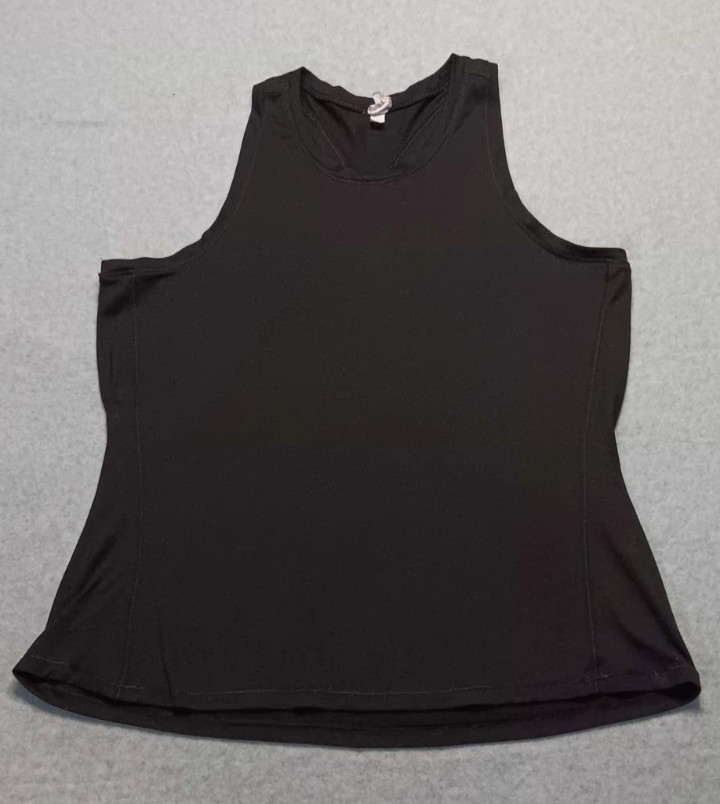 Yogalicious Razorback Tank Top Women Size M Black Soft Stretchy Athletic Workout