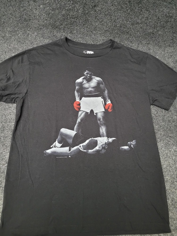 Muhammad Ali Shirt Mens XL Black Boxing Knockout Photo Graphic Tee T-Shirt