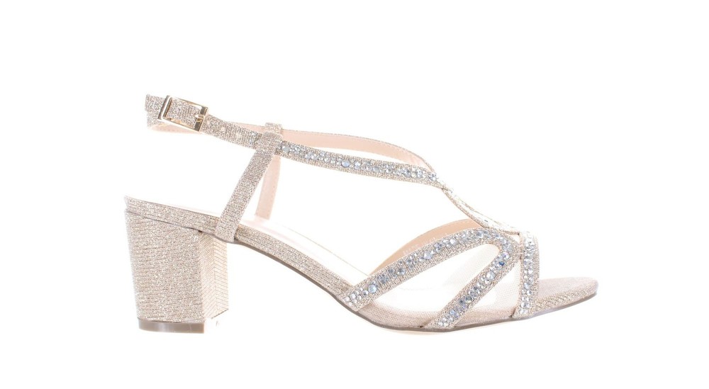 Women's Gold Slingback Heels Size 6.5 - Style 7476387