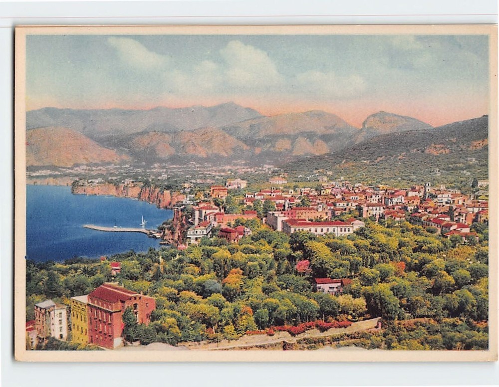 Postcard Panorama Sorrento Italy
