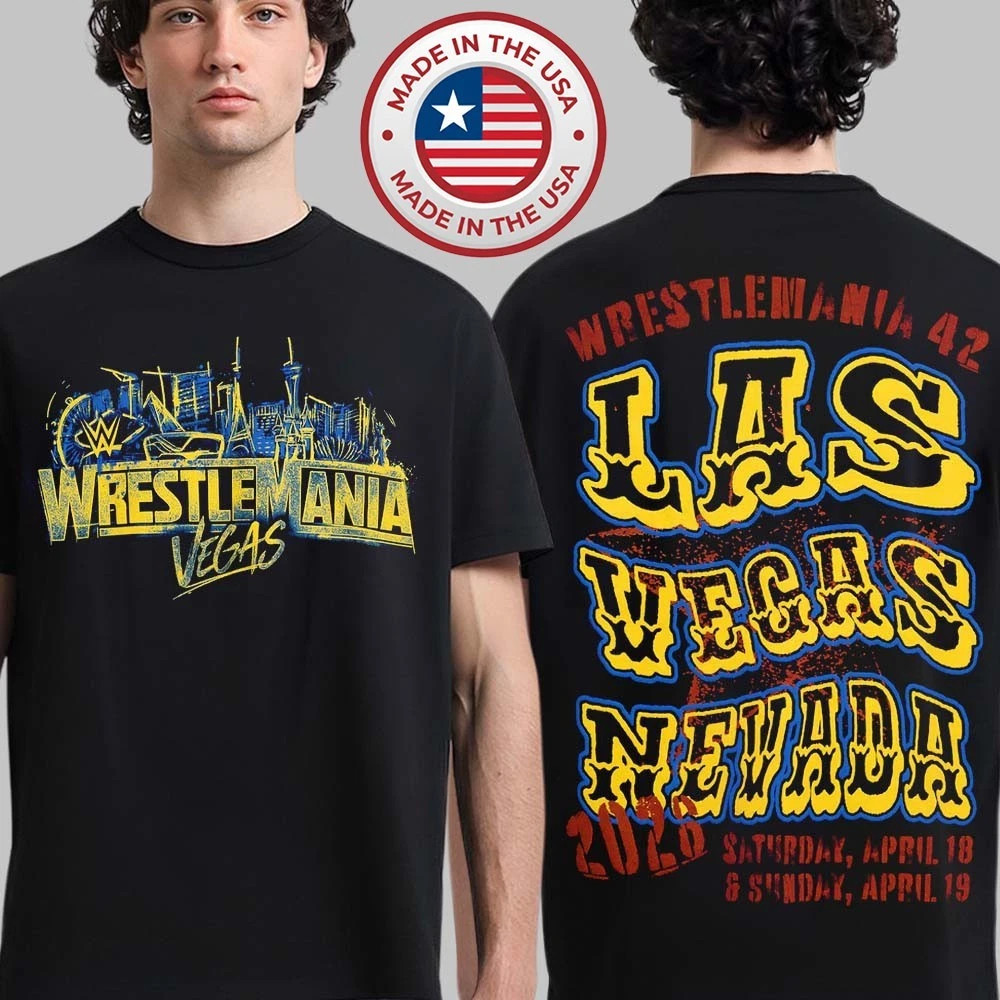 WWE Wrestlemania 24 Vegas 2026 Luck Is A Lie Graphic T-Shirt