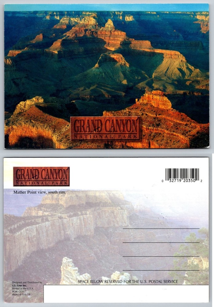 Grand Canyon National Park Postcard Mather Point South Rim Scenic View