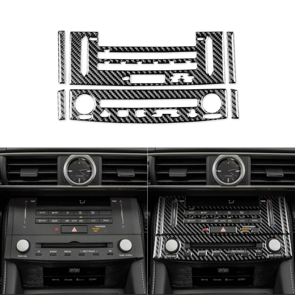 Soft Carbon Fiber CD Panel Trim For Lexus RC300/350/200T 2015-2024