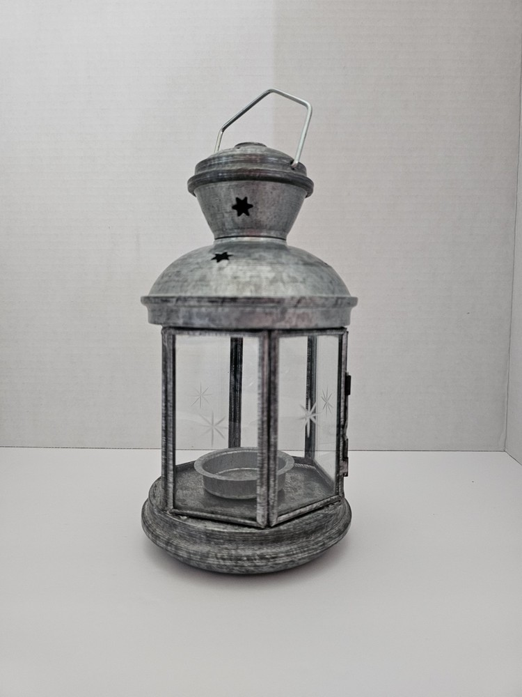 IKEA Silver Galvanized Rotera Lantern For Tealight