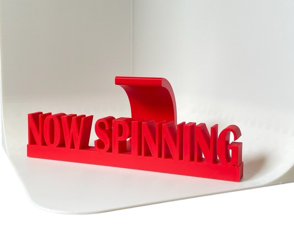 Vinyl Record LP Display Stand “Now Spinning” Holder Standalone Music Gift