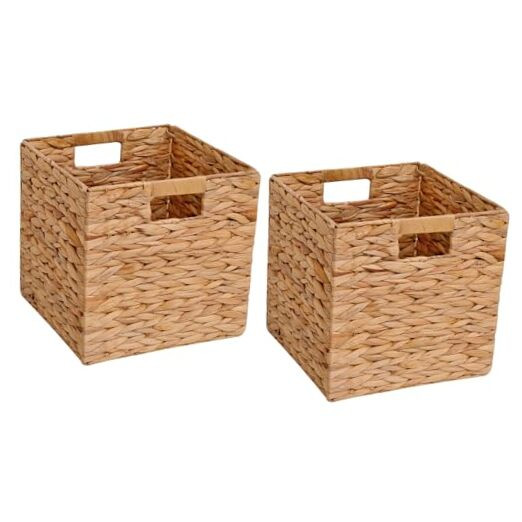 Wicker Storage Baskets Wicker Cube Baskets Foldable Hyacinth Storage
