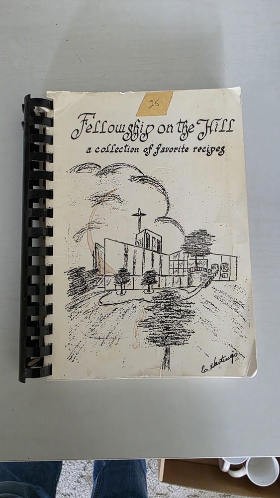 Unique Vintage Handmade Cookbook Fellowship of The Hill Baptist Church