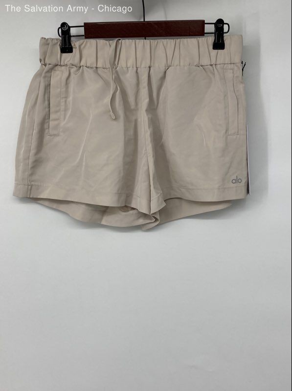 Alo Womens Nude Pockets Elastic Waist Pull-On Athletic Shorts Size Medium
