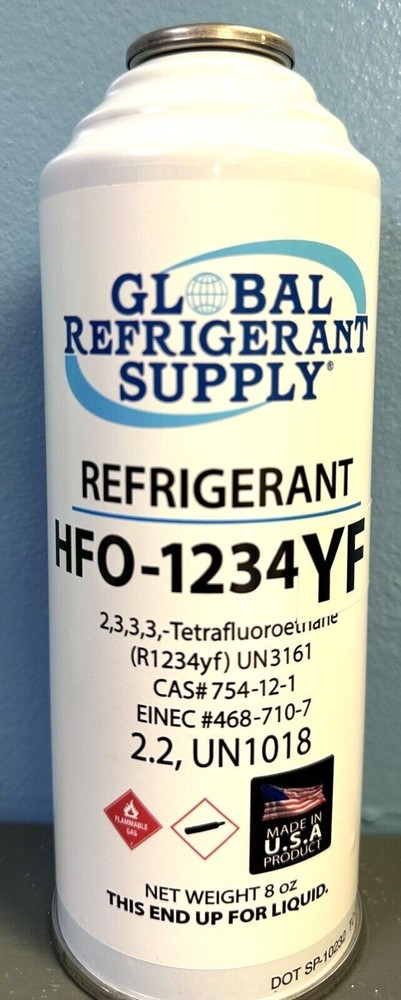 R1234yf Refrigerant 8 oz Can for Car AC Systems