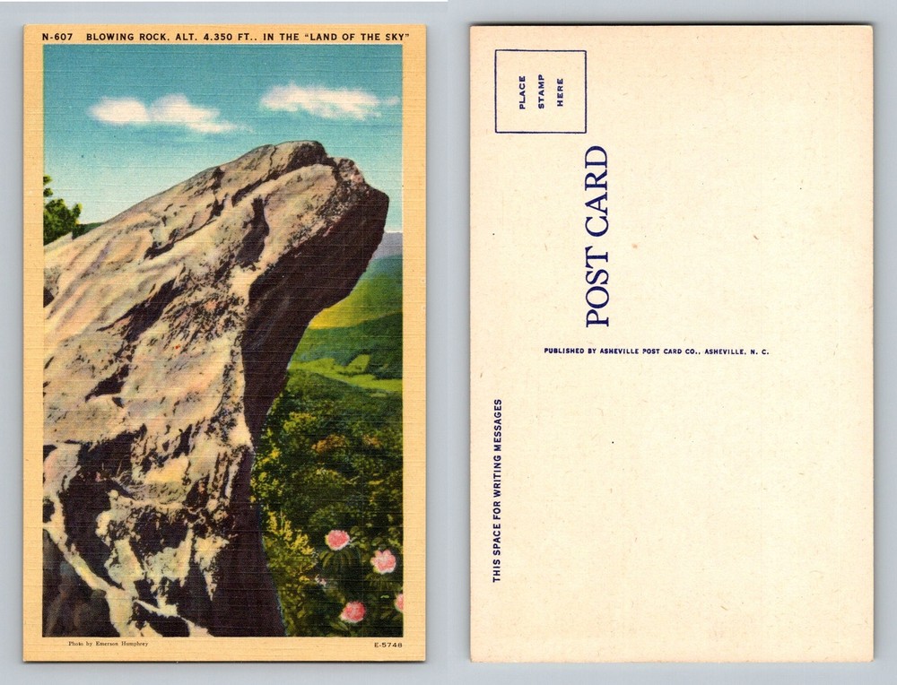 Blowing Rock, NC-North Carolina, Scenic Cliff Overlook Vintage Postcard