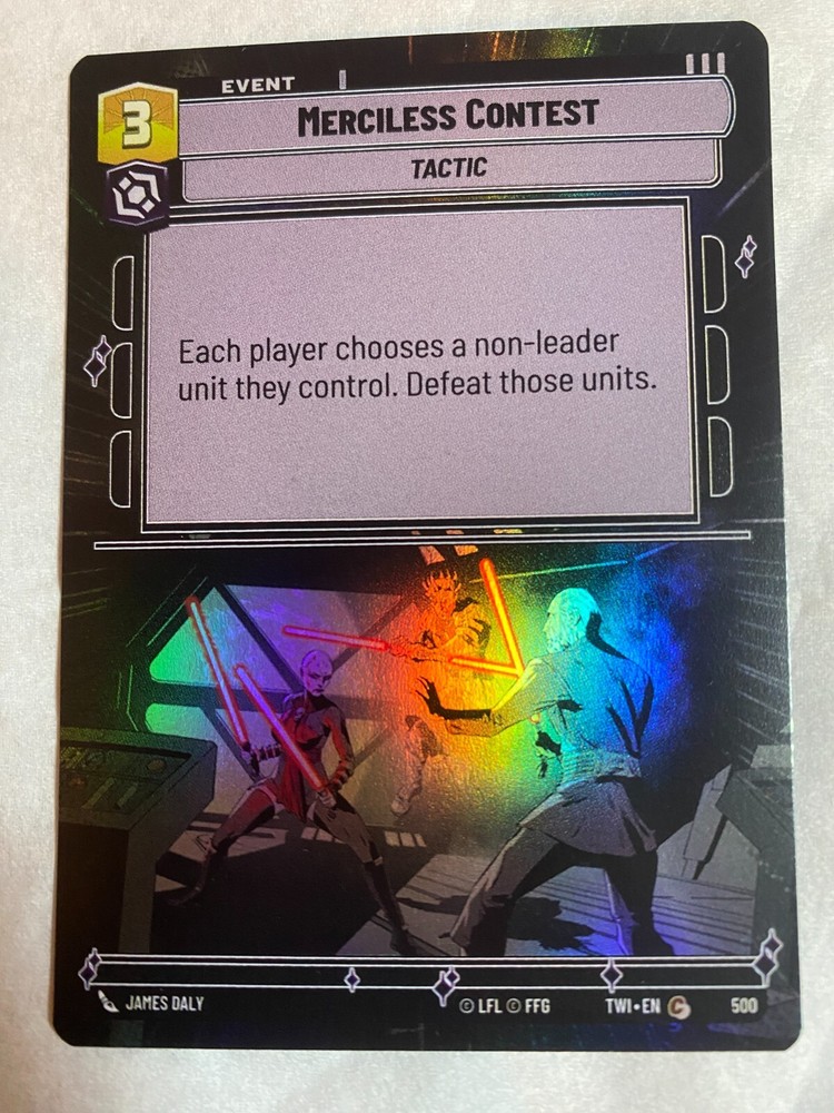 STAR WARS UNLIMITED TCG ToR MERCILESS CONTEST HYPERSPACE Foil Card NM