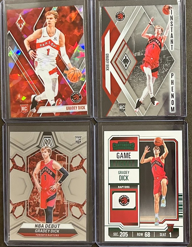 2023-24 Panini Basketball Gradey Dick 4 Card Rookie Insert/Parallel Trading Lot!