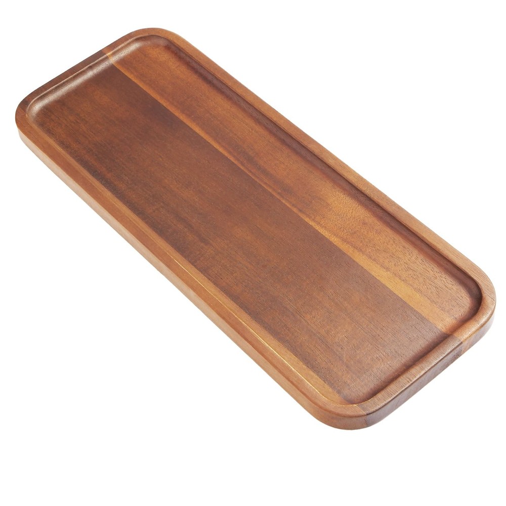 Small Solid Acacia Wood Serving Trays and Platters - Wooden Mini Charcuterie ...