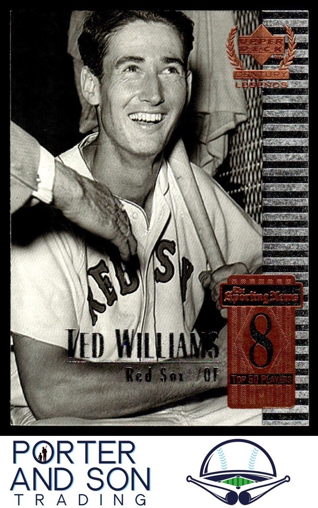 Ted Williams 1999 Upper Deck Century Legends #8 Boston Red Sox Baseball Card