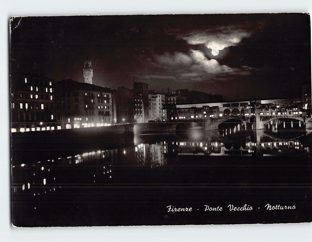 Postcard Old Bridge Florence Italy
