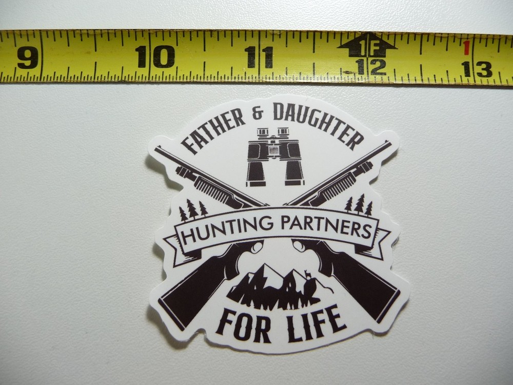 Father Daughter Hunting Decal Sticker for Outdoor Wildlife Hunters