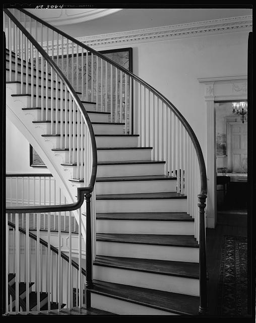 Photo:Warrenton NC Montmorenci Ruins Staircase Interior 1938