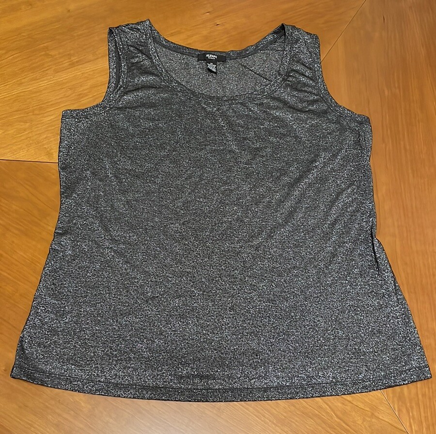 Alfani metallic gold/ black tank top, women’s plus size 1X