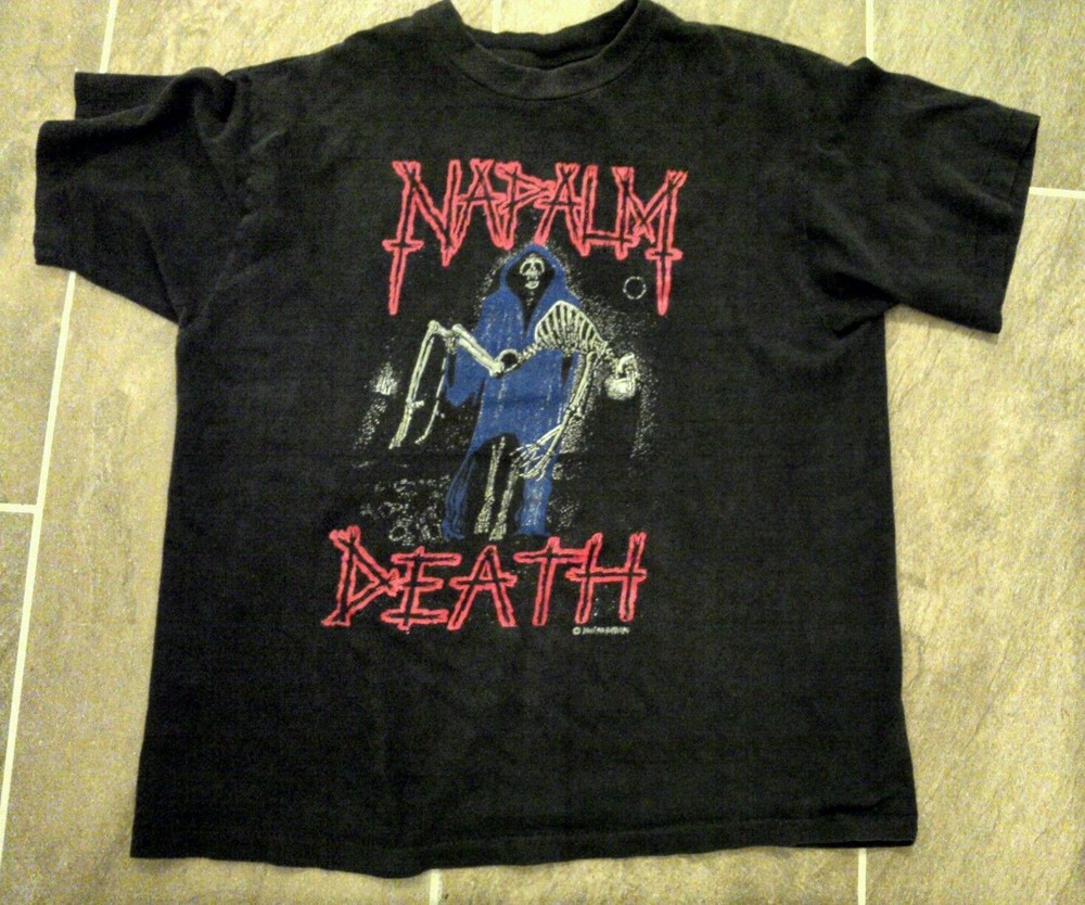 Remake 2 sided Napalm death t shirt heavy metal band TE4464