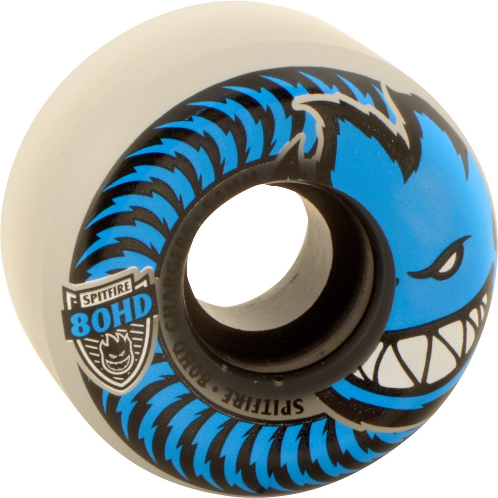 Spitfire 80hd Charger Conical 54mm Clear/Blue Skateboard Wheels (Set of 4)