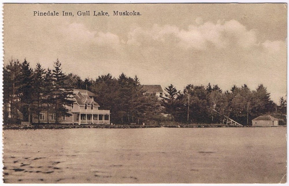 Postcard Muskoka Ontario Pinedale Inn Gull Lake